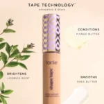 Tarte Shape Tape Contour Concealer in 20S Light Sand, 0.33 FL OZ, showcasing a smooth and glowing finish.