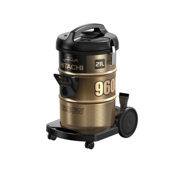 Hitachi Vacuum Cleaner CV-960F 240C WR, 21L Capacity, 2100W Powerful Motor, Drum Canister Design, Wine Gold/Black – Heavy Duty Home & Commercial Cleaning