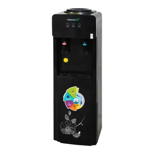 Videocon Hot and Cold Water Dispenser | Top Loading | Convenient Push Tap | Compressor Cooling | Low Noise Operation- VWDTLBL01