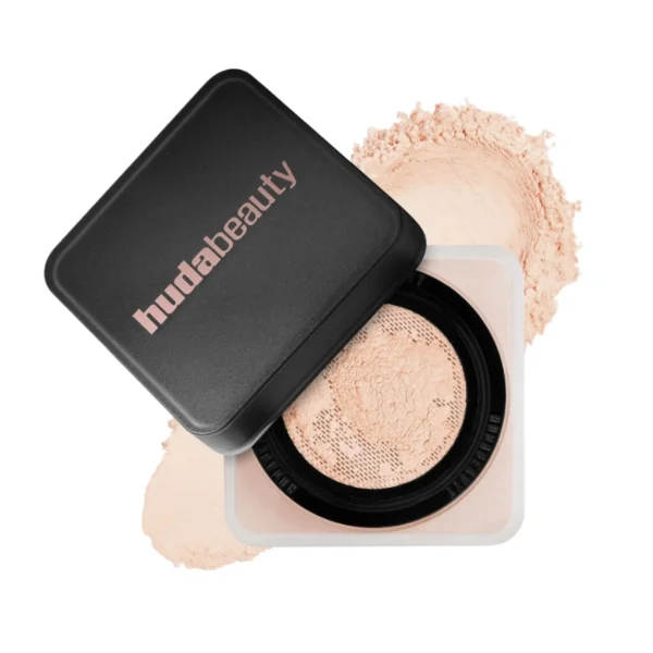 HUDA BEAUTY Easy Bake Loose Powder in Cupcake, 20g, for setting makeup with a smooth, matte finish.