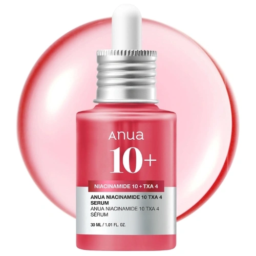 Anua 10% Niacinamide + 4% TXA Serum – Korean Brightening Serum for Dark Spots, Pores & Glass Skin Glow, with Ceramide & Hyaluronic Acid, 30ml