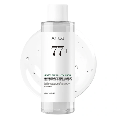 Anua Heartleaf 77% Soothing Toner pH 5.5 – Calming & Hydrating Korean Skincare, 250ml / 8.45 fl. oz.