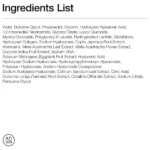 Ingredients for Anua PDRN Hyaluronic Acid Capsule 100 Serum, 30ml, showcasing essential elements for skin hydration.