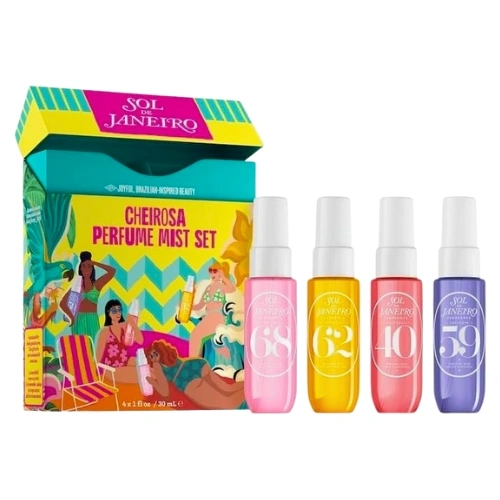 Sol de Janeiro Cheirosa Perfume Mist Set | Tropical Mini Fragrance Collection (4 x 30ml Travel Size)
