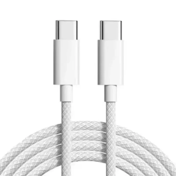 1M 30W USB-C to USB-C Fast Charging Cable – PD Type-C to Type-C Data & Charging Cable with Nylon Braided Shielding for iPhone 15/16/17 Pro Max, Android, Tablet & USB-C Devices