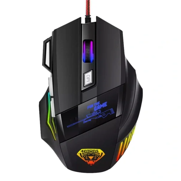Divipard M5 wired RGB gaming mouse with 7 buttons and adjustable DPI for PC and laptop