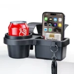 4 in 1 car window mount organizer tray with phone stand and cup holder