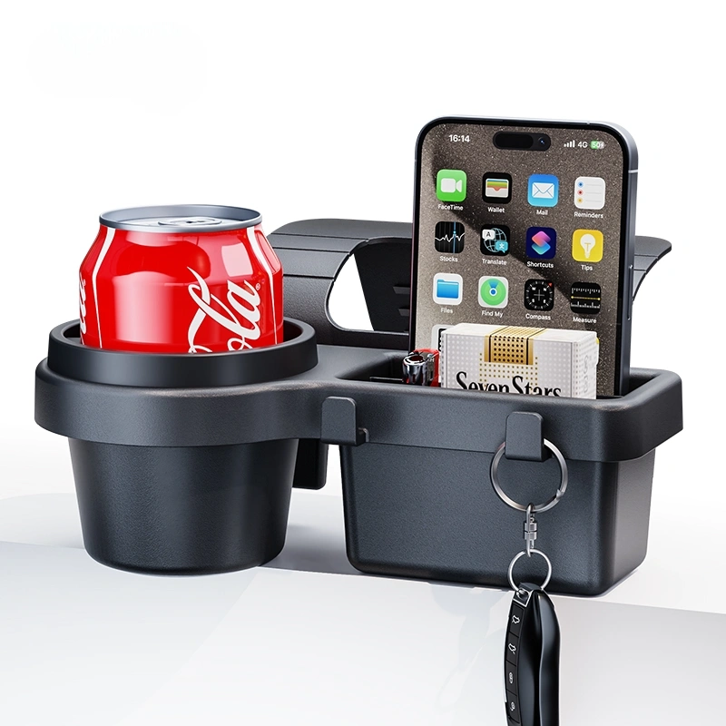 4 in 1 car window mount organizer tray with phone stand and cup holder