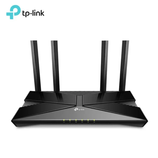 TP-LINK WiFi 6 AX1500 Smart Router, Wi-Fi 6 (802.11ax), Up to 1500 Mb/s WiFi Speed, Dual-Band 2.4 & 5GHz, 4x Fixed High-Performance Antennas, 4x LAN Ports, Archer AX10 Black