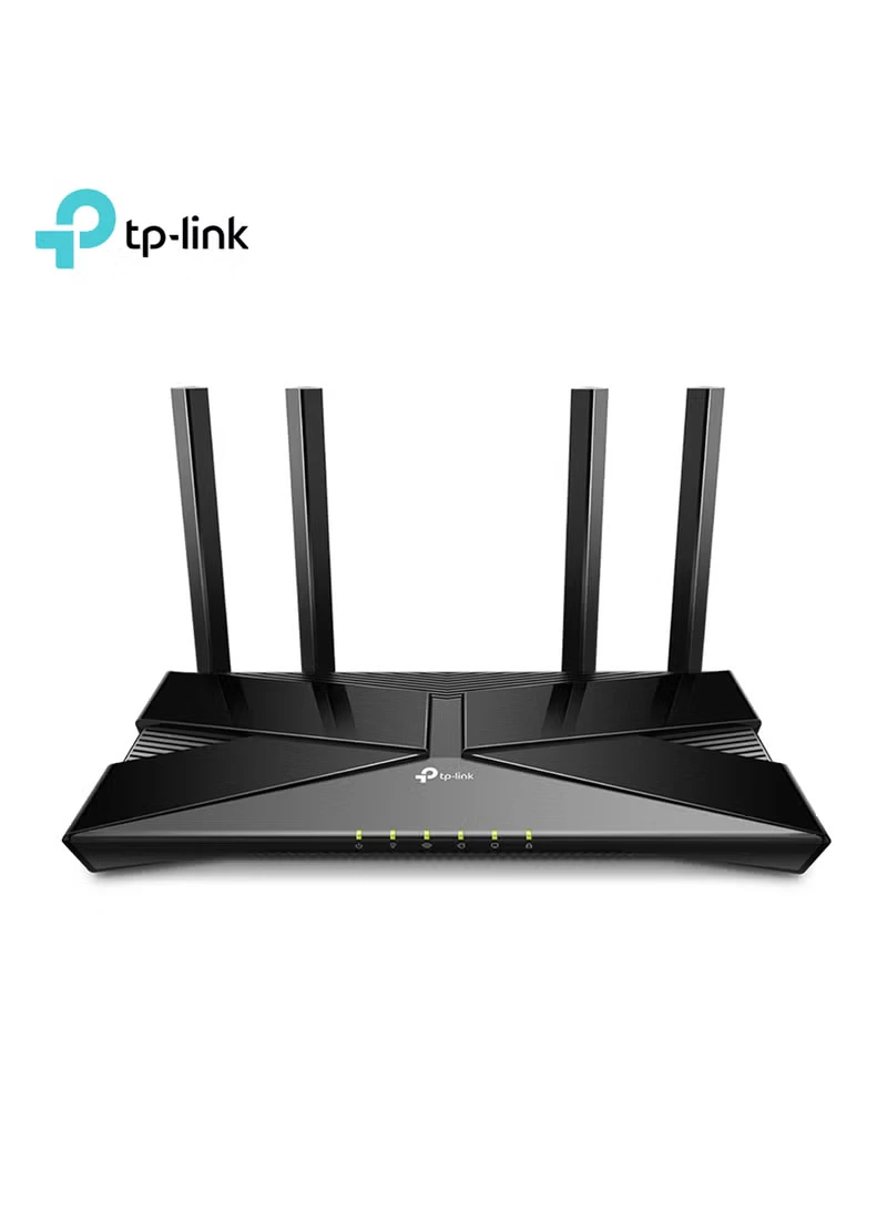 TP Link WiFi 6 AX1500 Smart Router, Wi-Fi 6 (802.11ax), Up to 1500 Mbs WiFi Speed, Dual-Band 2.4 & 5GHz, 4x Fixed High-Performance Antennas, 4x LAN Ports, Archer AX10 Black