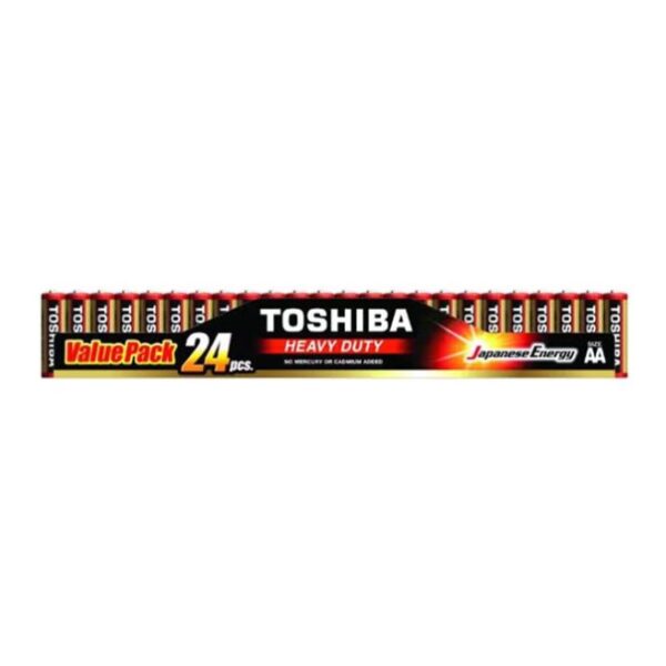 Toshiba 24-Piece heavy Duty Japanese Energy AA Battery Multicolour