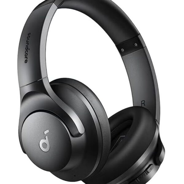 Anker Q20i Hybrid Active Noise Cancelling Headphones, Wireless Over-Ear Bluetooth, 40H Long ANC Playtime, Hi-Res Audio, Big Bass, Customize Via An App, Transparency Mode, Ideal For Travel Black