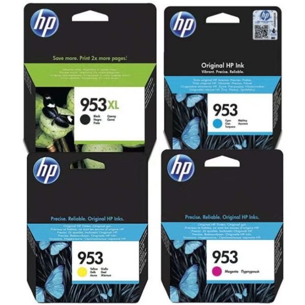 HP Set Of 4 953/953XL High Yield Original Ink Cartridge | Works With Hp Officejet Pro 7720, 7730, 7740, 8210, 8218, 8710, 8715, 8720, 8725, 8730 Printers Multicolour
