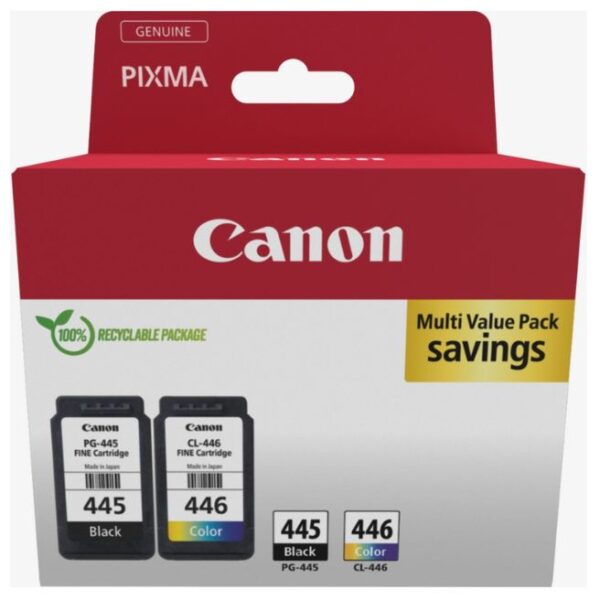 Canon Pack of 2 Canon Pixma 445/446 Ink Cartridge Set Tri Colour & Black