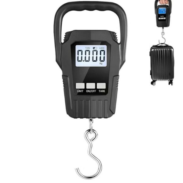 OMAKSS Scale 50kg | Portable Digital Hanging Scale with Backlit LCD, Large Handle, Luggage Scale for Suitcase,
