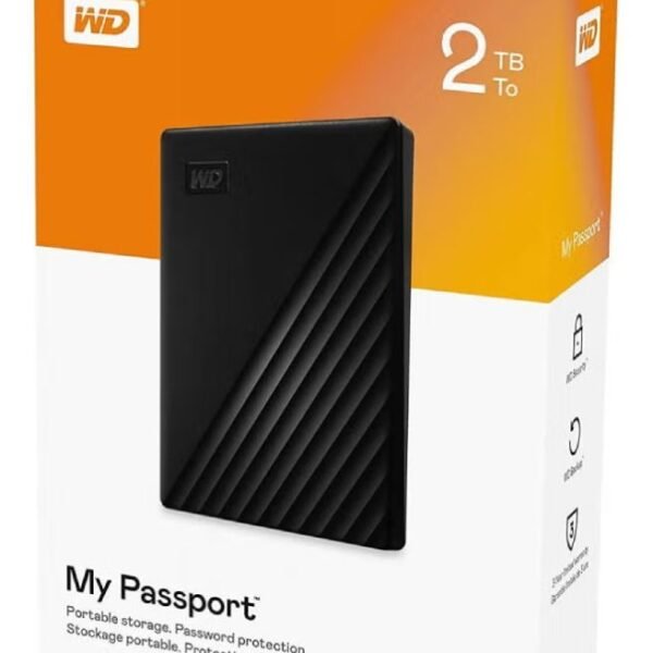 WD 2TB My Passport External Portable Hard Disk Drive USB 3.0 - WDBYVG0020BBK 2 TB