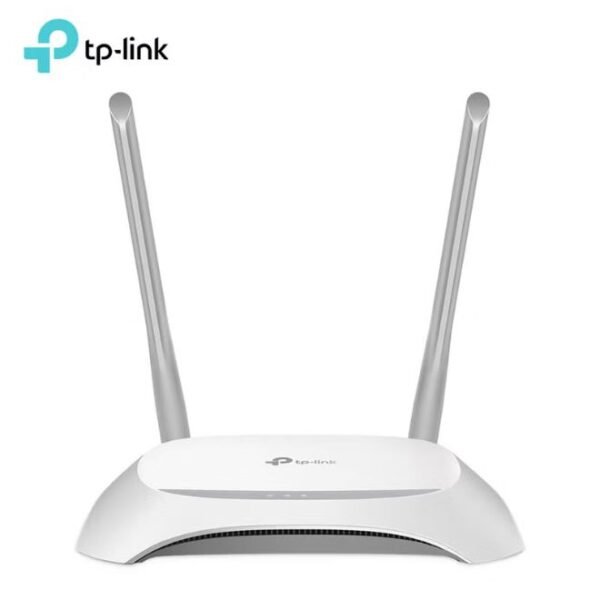 TP-LINK TL-WR840N 300Mbps Wireless N WiFi Router, 2.4GHz Single Band, 2 Fixed Antennas, 4 LAN + 1 WAN 10/100Mbps Ports, Multiple Modes (Router/Access Point/Range Extender/WISP), Supports WPA/WPA2 Security, Guest Network, Parental Controls, TP-Link Tether App, Ideal for Home or Small Office Use White