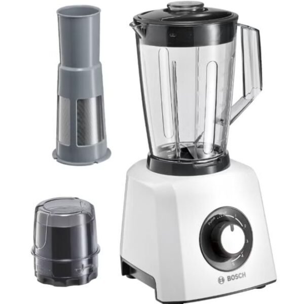 BOSCH MightyMixx Pulse Function Jug Blender White 1.5 L, 600 W , JAHMMB33P5BGB ,white
