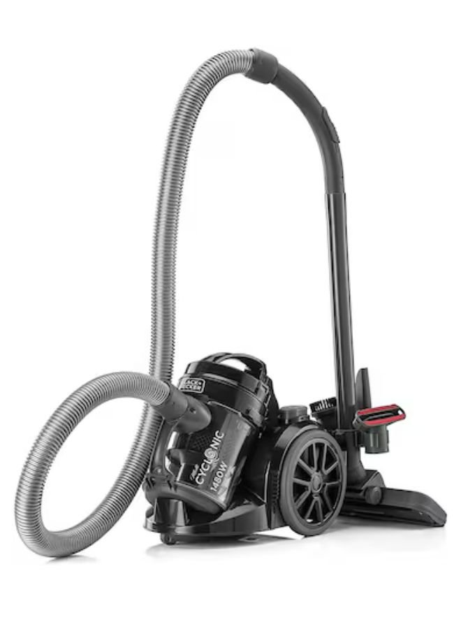 Black+Decker 1480w Bagless Multicyclonic Canister Vacuum Cleaner, Black - VM1480-B5