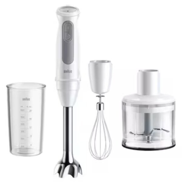 Braun MultiQuick 5 3in1 Hand Blender MQ50236, 1000 W, 21 Speeds, White