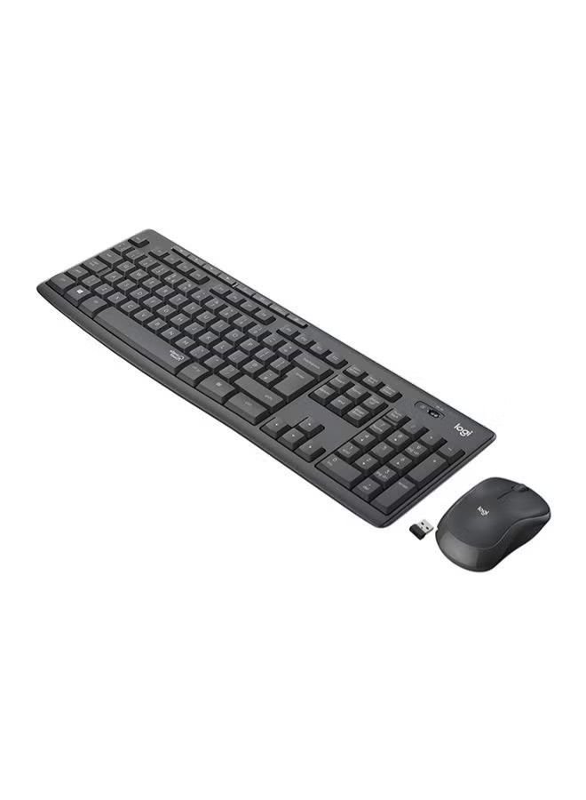 Logitech MK295 Silent Wireless Keyboard and Mouse Combo Black – 2.4GHz Wireless, Silent Touch Technology, Nano USB Receiver, 10m Range, English Arabic Layout