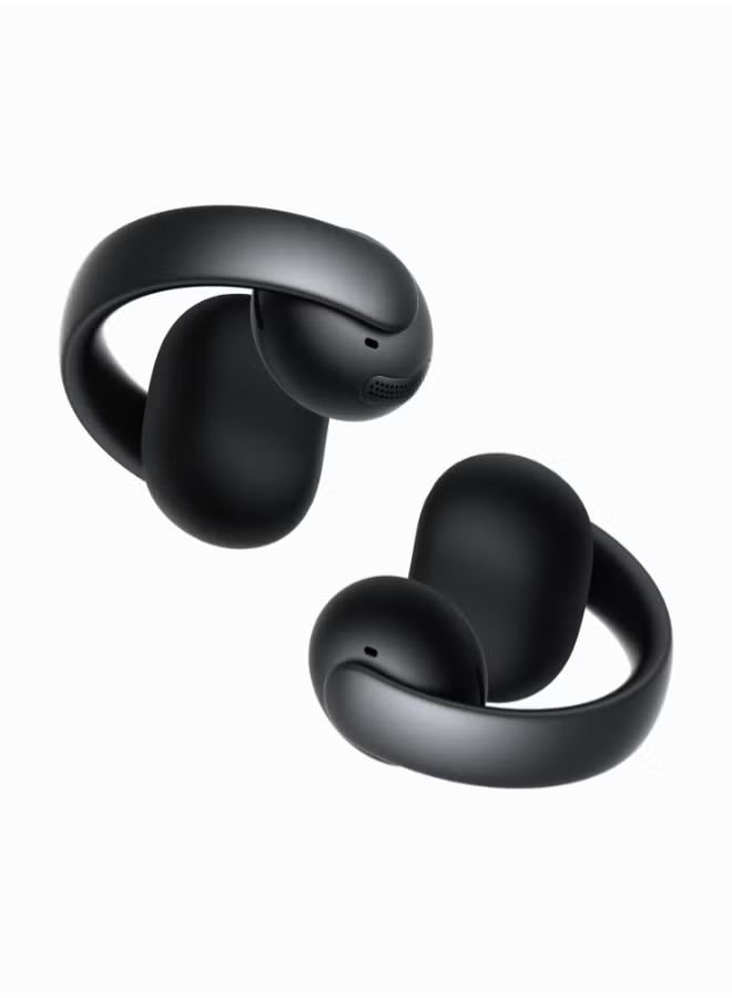 Soundcore AeroClip by Anker, Open-Ear Earbuds, Clip-On Headphones, Adaptive Comfort, Clear Calls with 4 Mics and AI, Stable Fit, 12mm Drivers for Powerful Bass, Hi-Res, Open-Ring Design Black