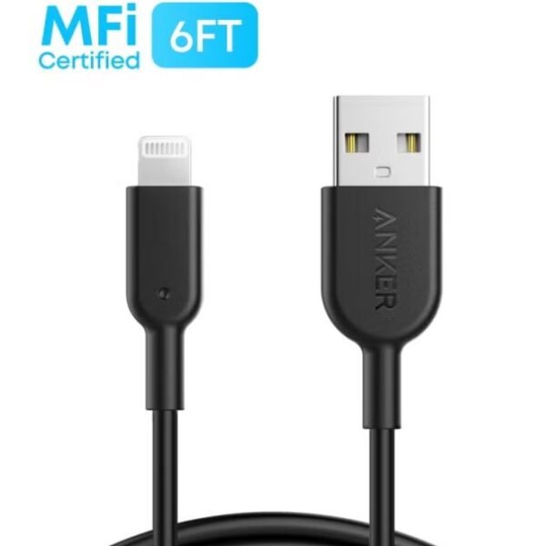 Anker PowerLine II Lightning Cable 1.8m – MFi Certified Durable Charging & Data Cable for iPhone, iPad & iPod, Black