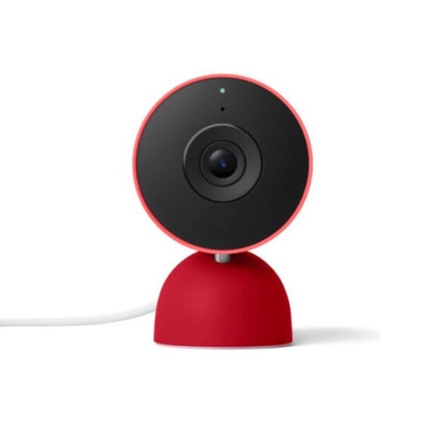 Google Nest Cam Indoor Wired 3rd Gen – 2K Security Camera with Gemini, 152° View, 6× Digital Zoom, Night Vision & 2-Way Audio, Berry