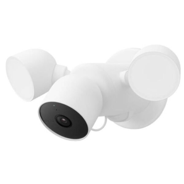 Google Nest Cam with Floodlight – 1080p HDR Outdoor Security Camera with Motion-Activated Floodlights, 130° View, Night Vision & 2-Way Talk, White
