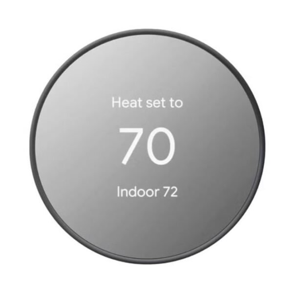 Google Nest Thermostat 4th Gen – Programmable Smart Wi-Fi Thermostat, Charcoal – GA02081-US