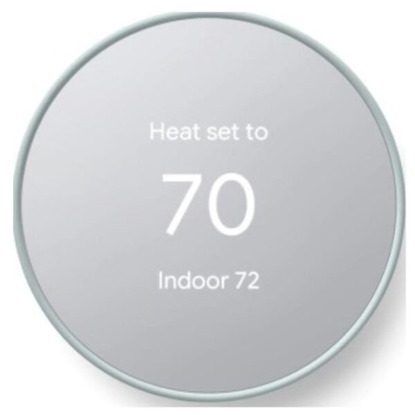 Google Nest Thermostat 4th Gen – Smart Programmable Wi-Fi Thermostat, Fog – GA02083-US