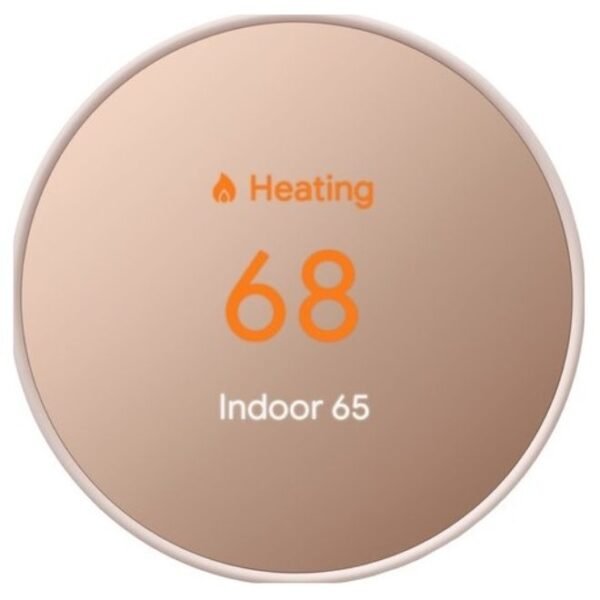 Google Nest Thermostat 4th Gen – Smart Programmable Wi-Fi Thermostat, Sand – GA02082-US