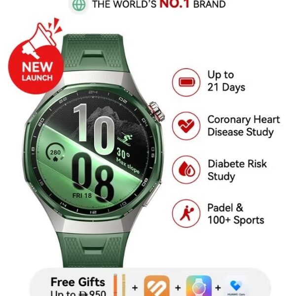 Huawei Watch GT 7 Pro 46mm Smartwatch – Titanium Alloy Case, Up to 21 Days Battery, ECG, Heart Rate Monitoring & 100+ Sports Modes, Green