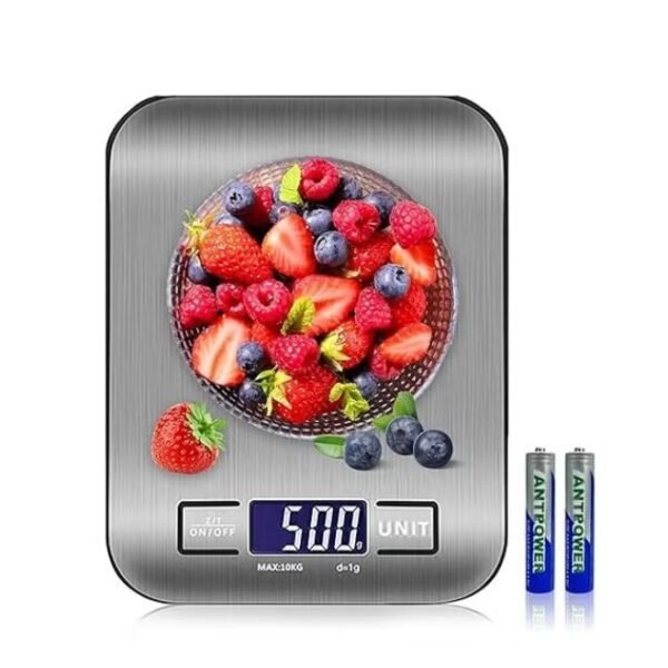 OMAKSS Digital Kitchen Scale OMA-2608 – Stainless Steel Food Scale with LCD Display, High Accuracy & Tare Function