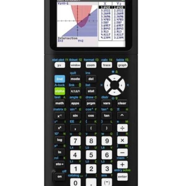Texas Instruments TI-84 Plus CE Python Graphing Calculator – 3MB ROM, 10 Graphing Functions, Split-Screen, Black