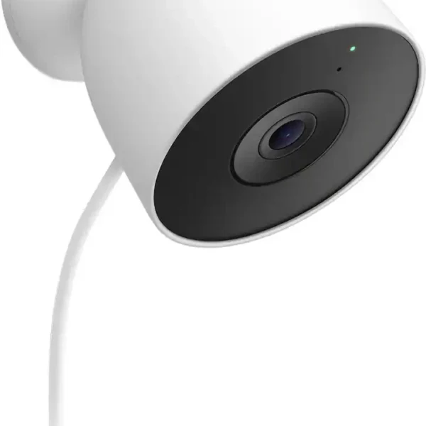 Google Nest Cam Outdoor Wired 2nd Gen GA09963-US – Snow 2K HDR WiFi Security Camera with Gemini AI, Night Vision & 2-Way Audio