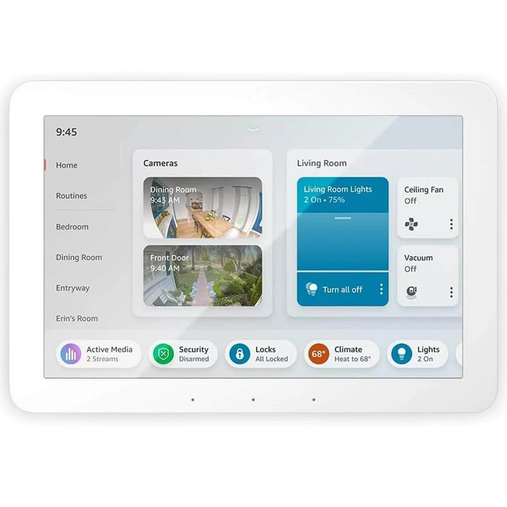Amazon Echo Hub 8 Inch Smart Home Control Panel White HD Touchscreen with Alexa Zigbee Matter and Thread