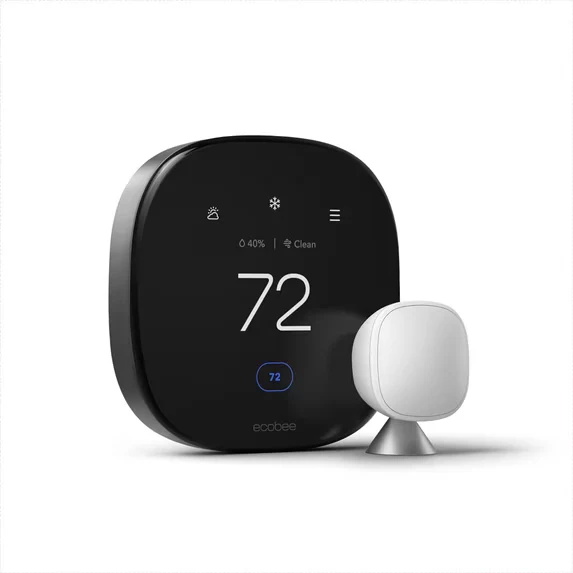 ecobee Smart Thermostat Premium 6th Gen EB-STATE6-01 Black WiFi Thermostat with 4-Inch Touchscreen and SmartSensor