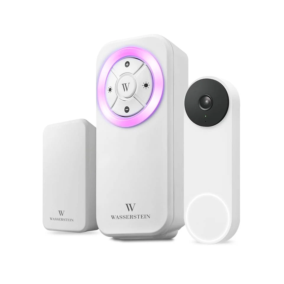 Wasserstein Wireless Doorbell Chime for Google Nest Doorbell – White, 7 Ringtones, LED Alerts & Adjustable Volume - Image 3