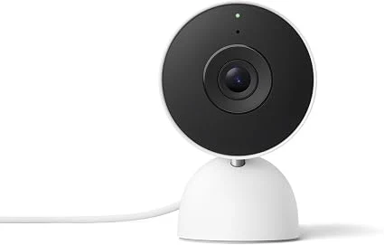 Google Nest Cam Indoor Wired 3rd Gen GA09973-US – Snow 2K HDR WiFi Security Camera with Gemini AI, Night Vision & 2-Way Audio - Image 2
