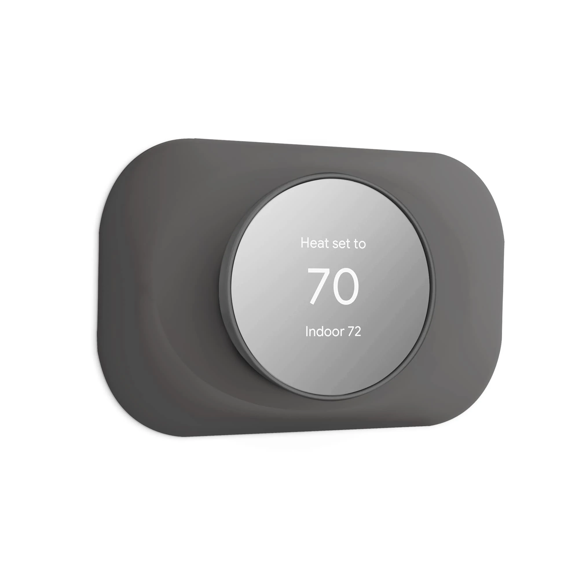 Google Nest Thermostat Trim Kit GA02086-US – Charcoal Dark Grey Wall Mount Cover Plate with Steel Plate - Image 4