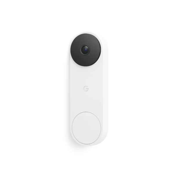 Google Nest Doorbell Wired 3rd Gen Snow – 2K HDR Smart WiFi Video Doorbell with Gemini AI, Night Vision & 2-Way Audio