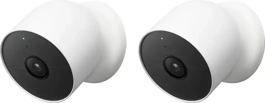 Google Nest Cam Battery 2-Pack GA01894-US – Snow 1080p Wireless Indoor & Outdoor Security Cameras with Night Vision, Motion Detection & 2-Way Audio - Image 2