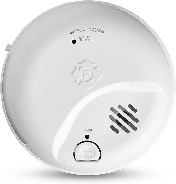 First Alert SC5 Smart Smoke & Carbon Monoxide Detector FSMCO600NVCL1 – White Battery-Powered WiFi Alarm with Voice Alerts & Google Nest Compatibility