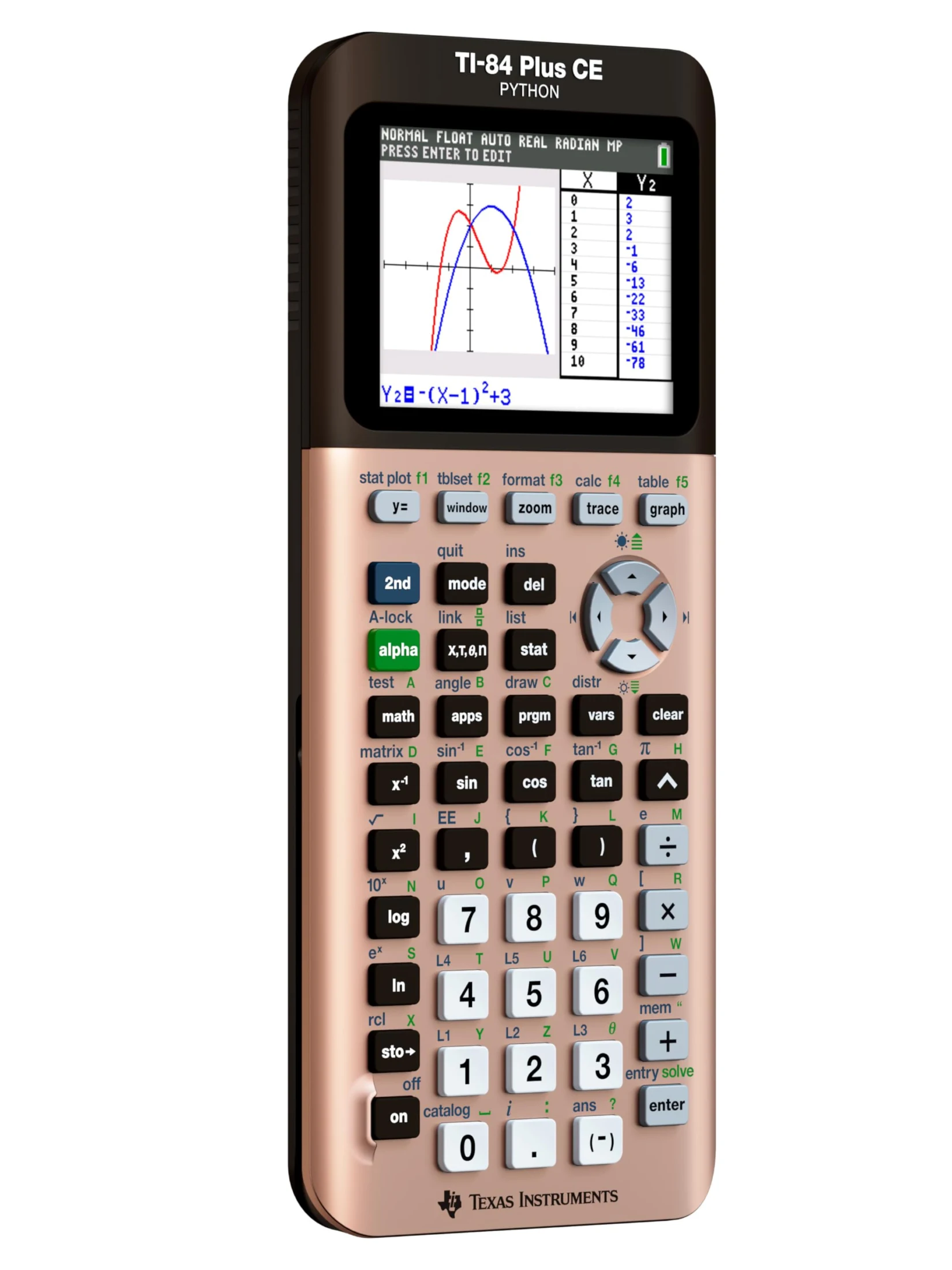 Texas Instruments TI-84 Plus CE Python Graphing Calculator – Rose Gold, Color Display, Python Programming & Rechargeable Battery - Image 3