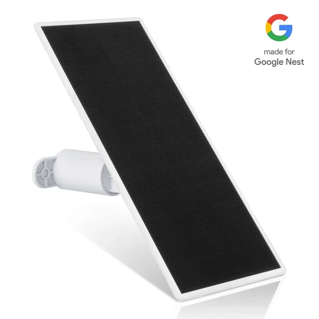 Wasserstein Premium Solar Panel 3.5W for Google Nest Cam Battery – White Outdoor Solar Charger with 13ft Cable & Adjustable Mount - Image 4