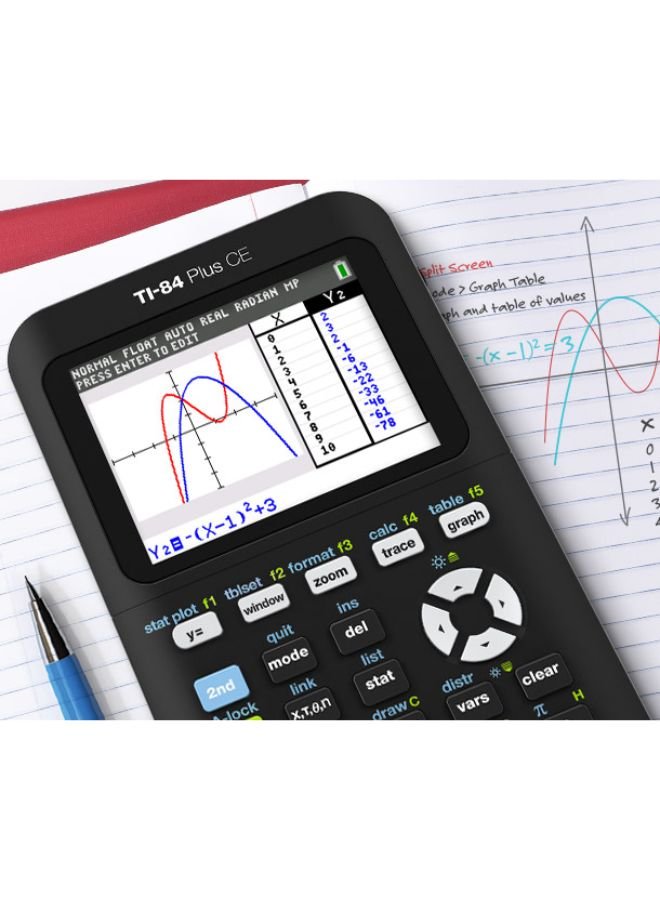 Texas Instruments TI-84 Plus CE Graphing Calculator – Color Display, Rechargeable Battery, USB Included – Black - Image 4