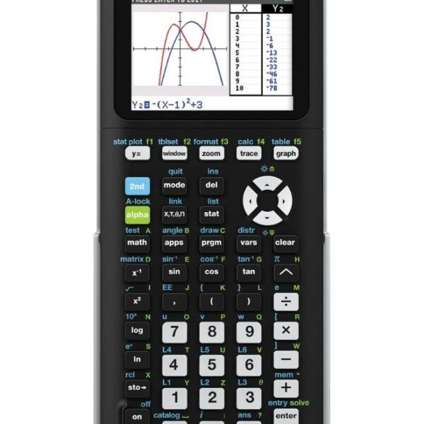 Texas Instruments TI-84 Plus CE Graphing Calculator – Color Display, Rechargeable Battery, USB Included – Black