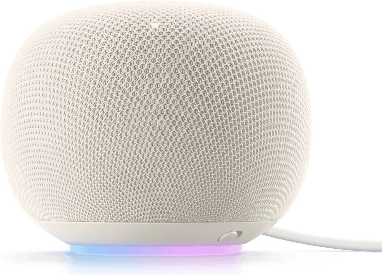 Google Home Smart Speaker GA09978-US Porcelain with Gemini AI Voice Assistant and 360 Degree Sound