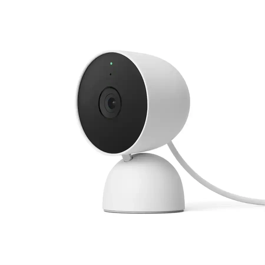 Google Nest Cam Indoor Wired GA01998-US Snow White 1080p WiFi Security Camera with Night Vision